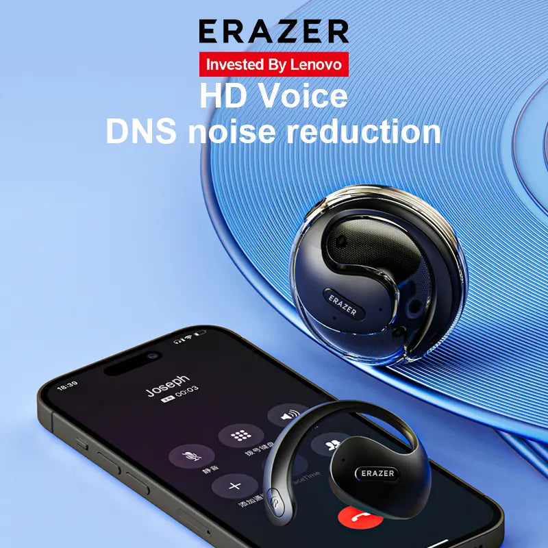 Lenovo ERAZER Wireless Headphones Bluetooth 5.4 OWS Waterproof Sport Earphones Noise Reduction Headsets HIFI Stereo